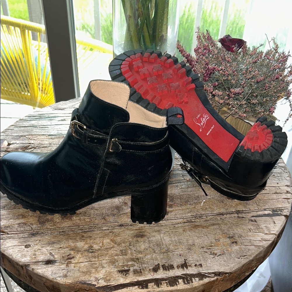 Black Leather Ankle Boots